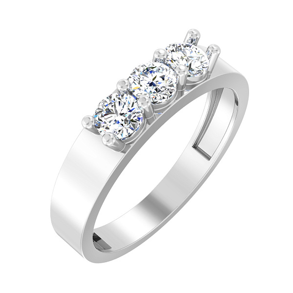 Золотое кольцо с фианитами (арт. 147700б) – изображение 1