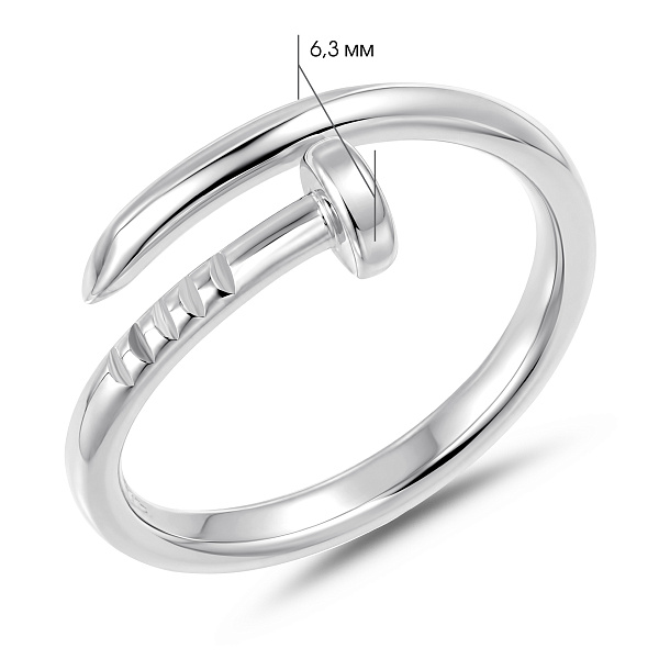 Серебряное кольцо гвоздь (арт. 7501/8388) – изображение 2