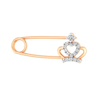 Золота шпилька "Корона" з фіанітами (арт. 360102)