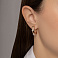 Золотые серьги с фианитами (арт. 111509) – изображение 2