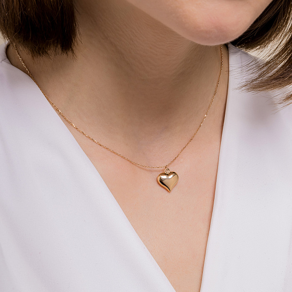 Золоте кольє Серце (арт. 352685/15) – зображення 3
