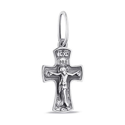 Православный крестик из серебра с распятием (арт. 7904/218пю)