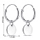 Серьги из серебра без камней (арт. 7502/9580/15) – изображение 2