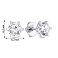 Серебряные пусеты с одним фианитом (арт. 7518/2967р) – изображение 2