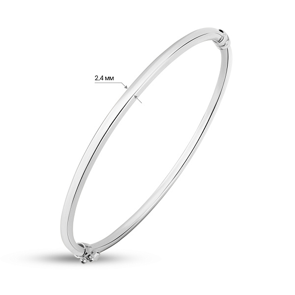 Жорсткий браслет з білого золота (арт. 326696/2б) – зображення 2