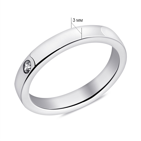 Серебряное кольцо с фианитом (арт. 7501/4707) – изображение 2