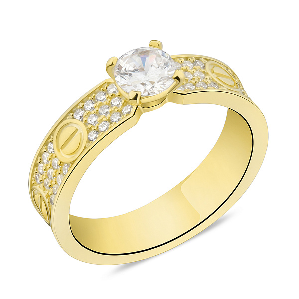 Кольцо из серебра с фианитами (арт. 7501/5999ж) – изображение 1