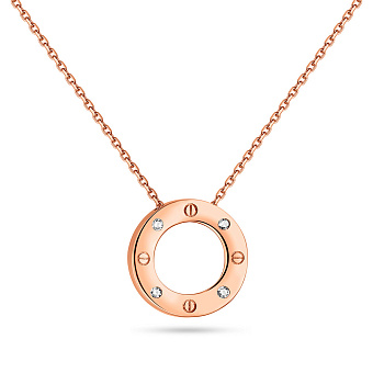 Колье золотое с фианитом (арт. 351470)