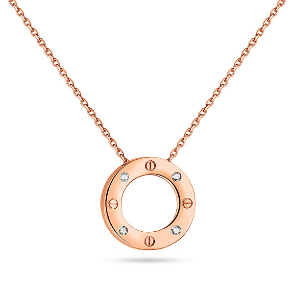 Колье золотое с фианитом (арт. 351470) – изображение 1