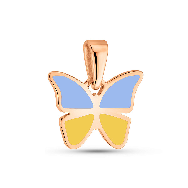 Золотий кулон Метелик з емаллю (арт. 3109559101) – зображення 1