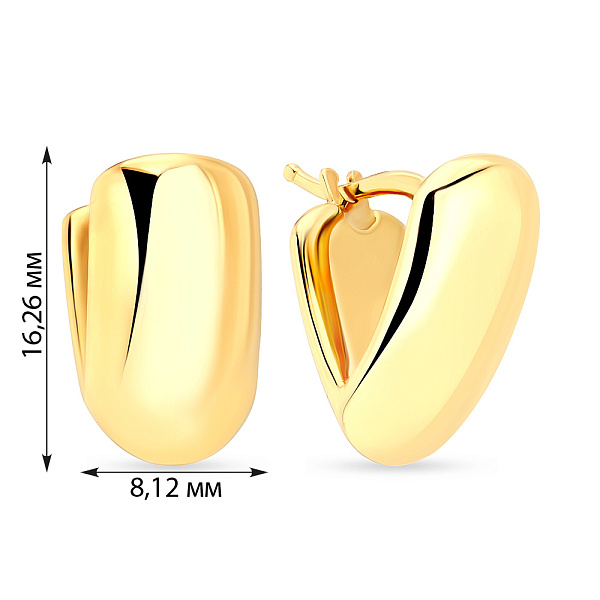 Сережки из желтого золота Francelli (арт. е105946ж) – изображение 4
