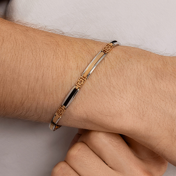 Мужской браслет из золота с ониксом (арт. 325623кбо) – изображение 2