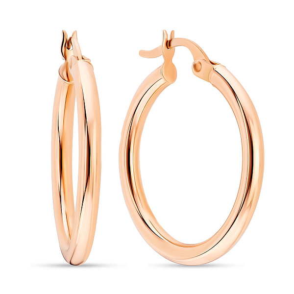 Серьги-кольца из красного золота (арт. 100945/20) – изображение 1