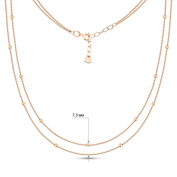 Кольє з червоного золота (арт. 360179) – зображення 4