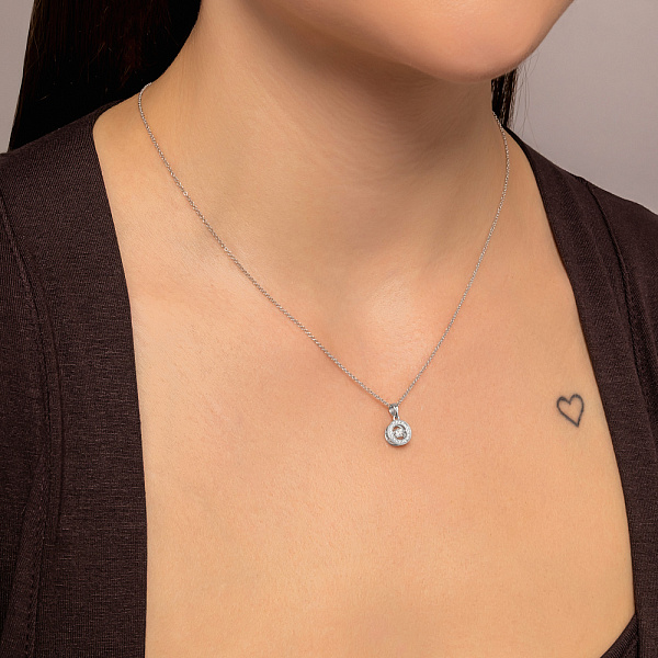 Золота підвіска з танцюючим діамантом (арт. 3109481202) – зображення 3