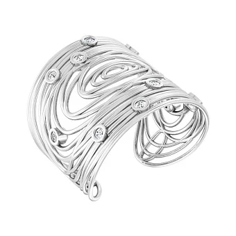 Золота каблучка незамкнута Francelli з діамантами (арт. К141107030б)