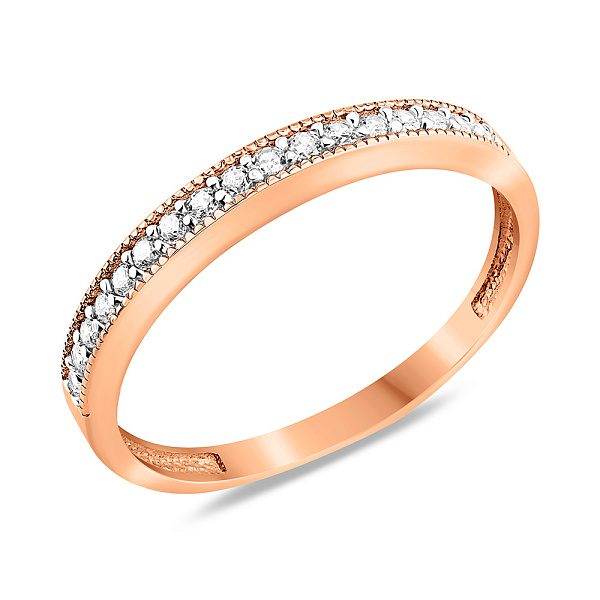 Золотое кольцо с фианитами (арт. 140613) – изображение 1