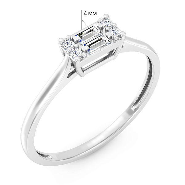 Кольцо из белого золота с бриллиантами (арт. К011773015б) – изображение 2