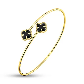 Браслет з жовтого золота з чорними фіанітами (арт. 3261233жч)