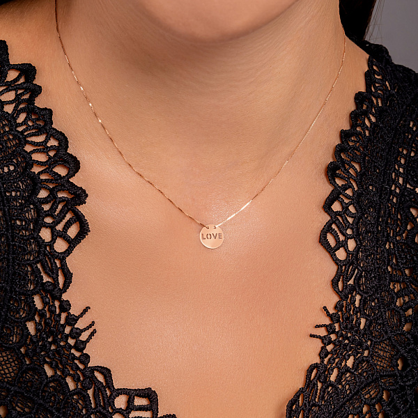 Колье Love из красного золота (арт. 360204/2) – изображение 3