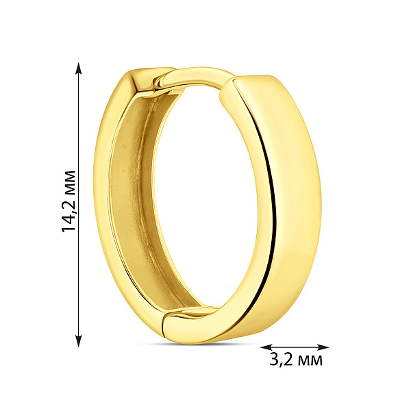 Золотая моносерьга без камней (арт. 110451жЯ) – изображение 2