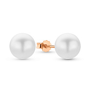 Сережки з червоного золота з перлами (арт. 1091558/3прлб)