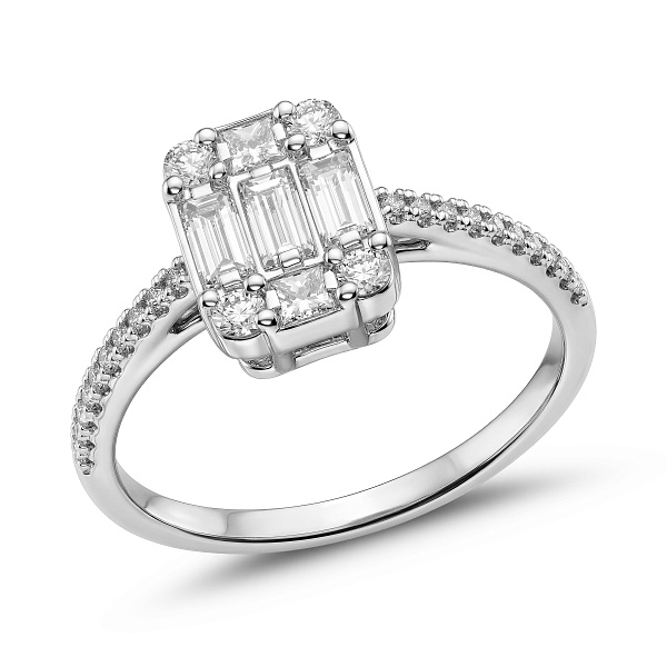 Золота каблучка з діамантами (арт. К011653060б) – зображення 1