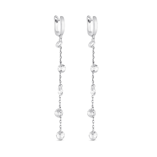 Серьги-подвески из серебра с фианитами (арт. 7502/4842) – изображение 1