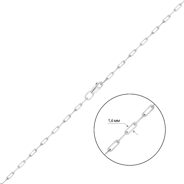 Серебряная цепочка плетения Якорное (арт. 7508/3-0370.60.2) – изображение 2