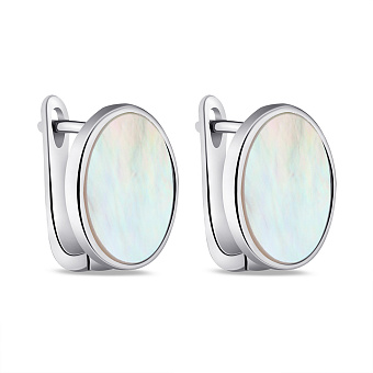 Серебряные серьги с перламутром (арт. 7502/9608п)