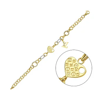 Золотий браслет з фіанітами (арт. 324212жбП1)