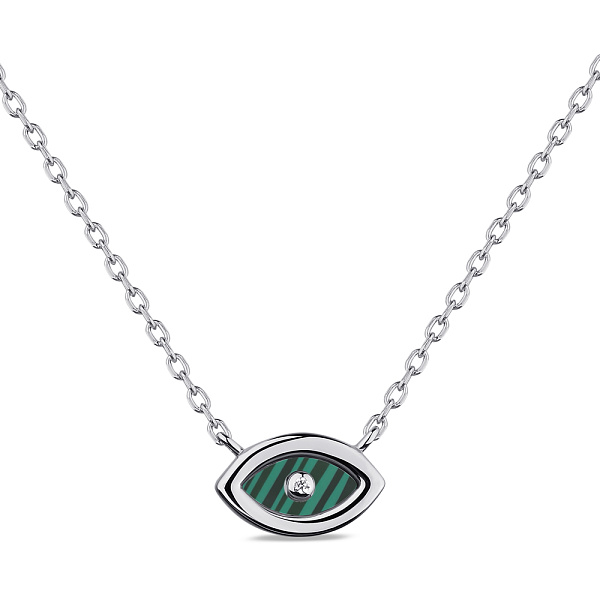 Серебряное колье с малахитом (арт. 7507/2122млх) – изображение 1