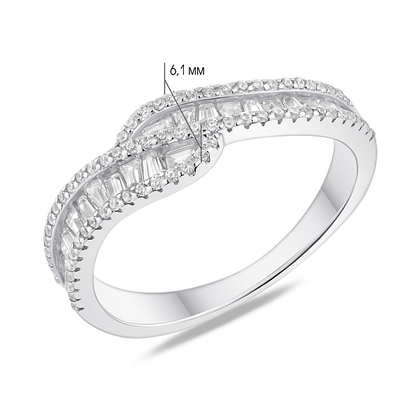 Серебряное кольцо с фианитами (арт. 7501/8431) – изображение 2