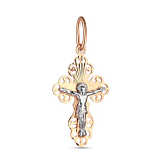 Хрестик з червоного золота «Мереживо Творця» (арт. 501504)