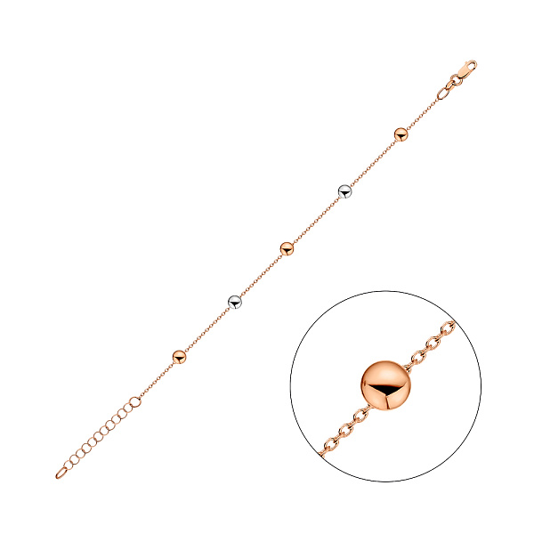 Браслет из комбинированного золота (арт. 325430кб) – изображение 1