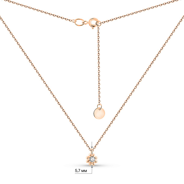 Колье из золота с бриллиантом (арт. Ц011669005) – изображение 4