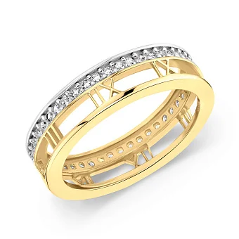 Золотое кольцо с фианитами (арт. 153895ж)