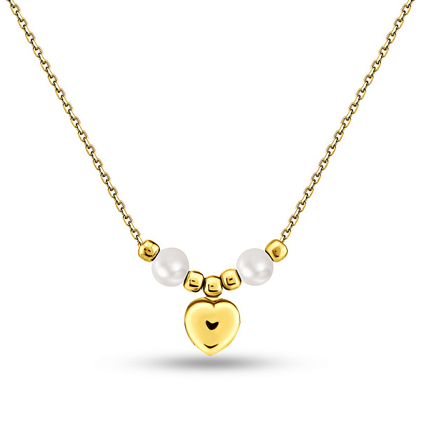 Колье из желтого золота с жемчугом (арт. 352788жпрлб) – изображение 1