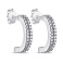 Серебряные серьги-пусеты с фианитами (арт. 7518/6489) – изображение 1