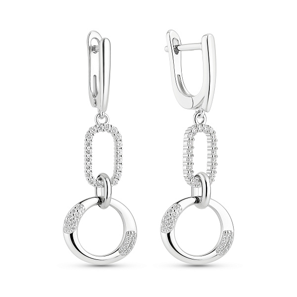 Серебряные серьги с фианитами (арт. 7502/4730) – изображение 1