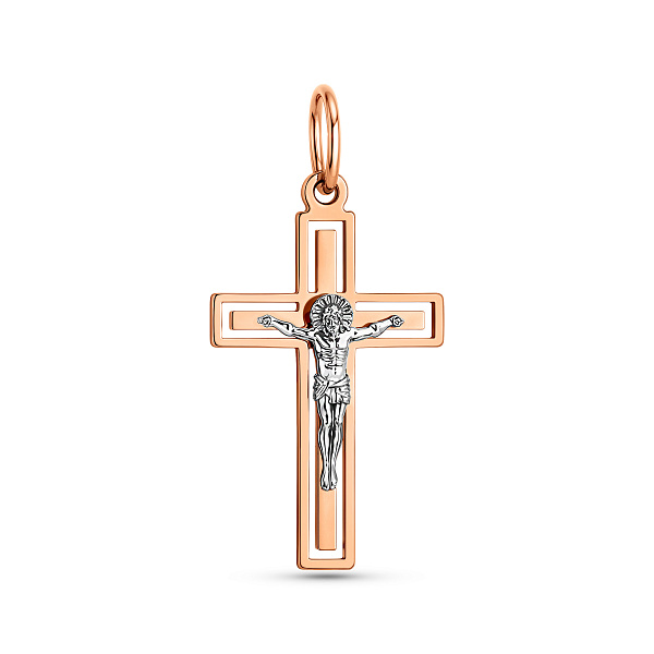 Крестик из красного золота (арт. 501735/18) – изображение 1