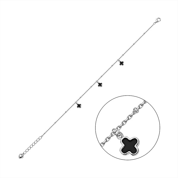 Серебряный браслет с эмалью (арт. 7509/4941/6еч) – изображение 1