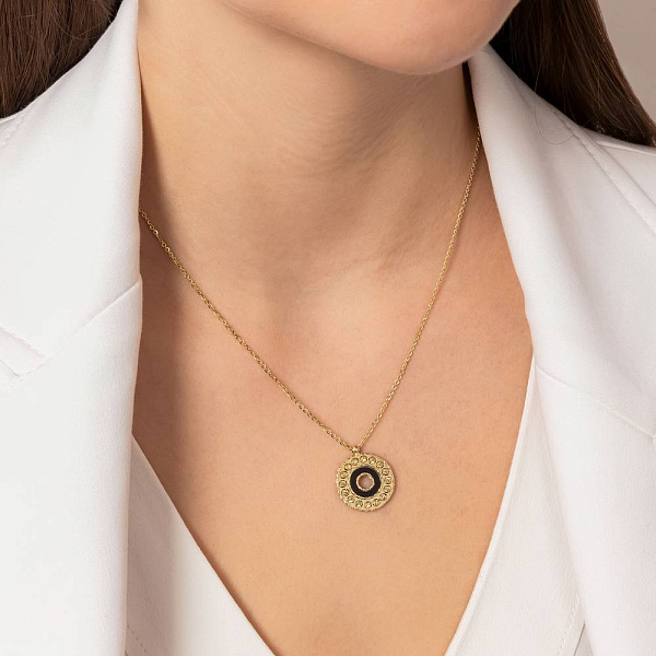 Золотое колье Francelli с ониксом (арт. 352914жо) – изображение 4