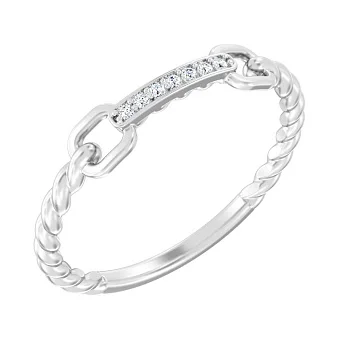 Каблучка з білого золота з діамантами (арт. К011376б)