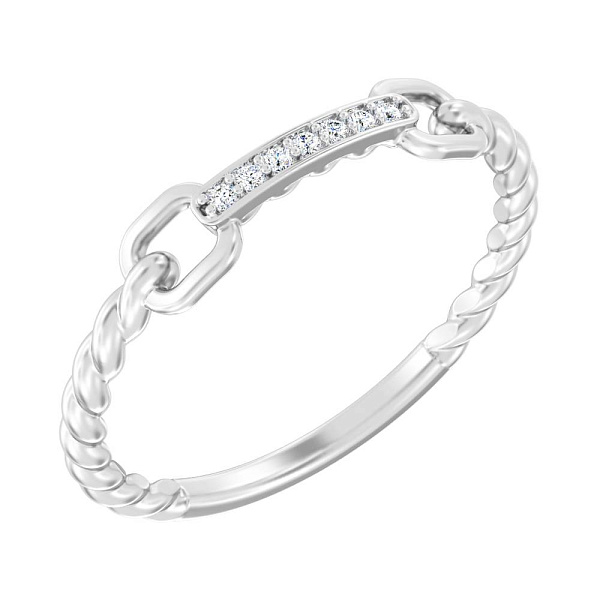 Кольцо из белого золота с бриллиантами (арт. К011376б) – изображение 1