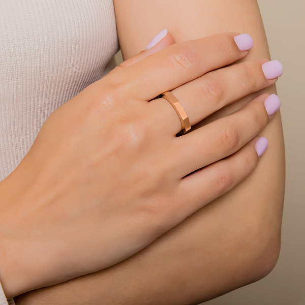 Золота каблучка без каменів (арт. 156389) – зображення 2