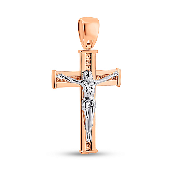 Золотий натільний хрестик з розп'яттям (арт. 500705) – зображення 1