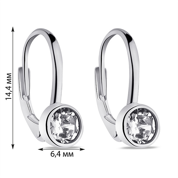 Серебряные серьги с фианитами (арт. 7502/3156/2) – изображение 2