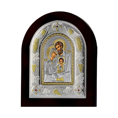 Серебряная икона «Святое Семейство» (140х120 мм) (арт. MA/E3105DX)