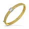 Жесткий золотой браслет с родированием (арт. 3261339жр) – изображение 1